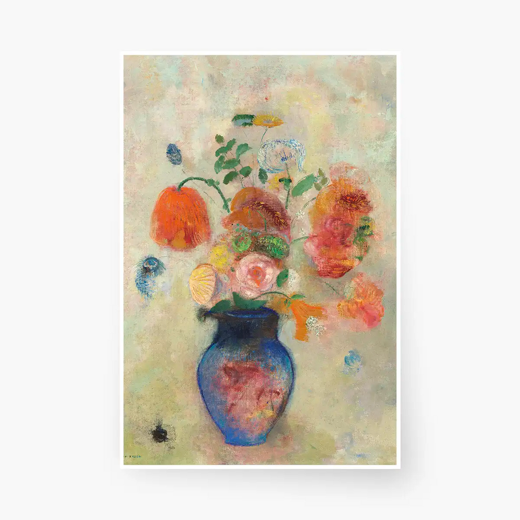 Large Vase with Flowers printable by Odilon Redon - Printable.app