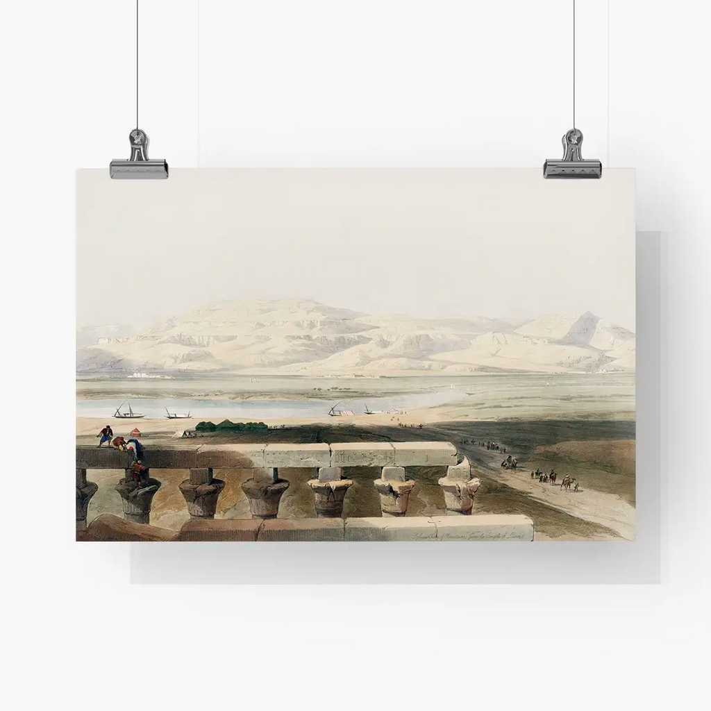 Libyan chain of mountains from the Temple of Luxor printable by David Roberts - Printable.app