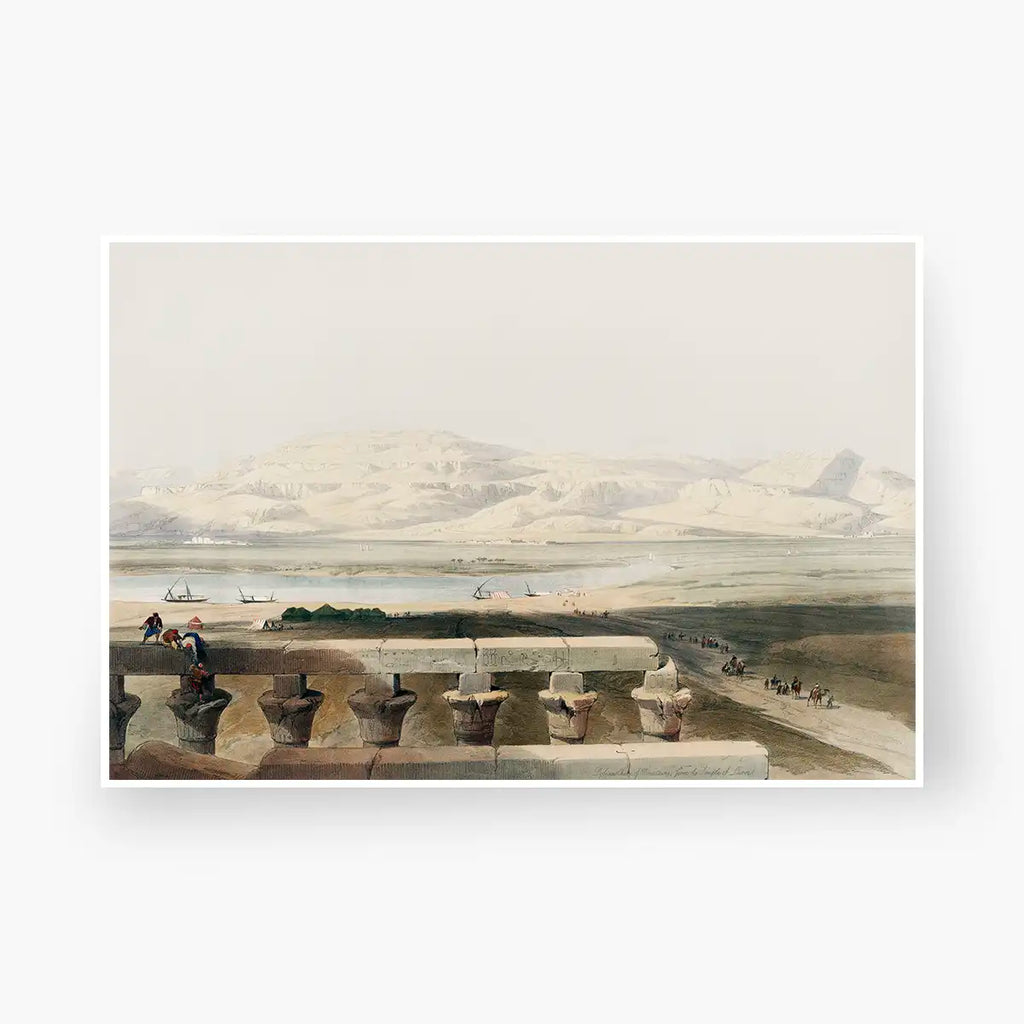 Libyan chain of mountains from the Temple of Luxor printable by David Roberts - Printable.app