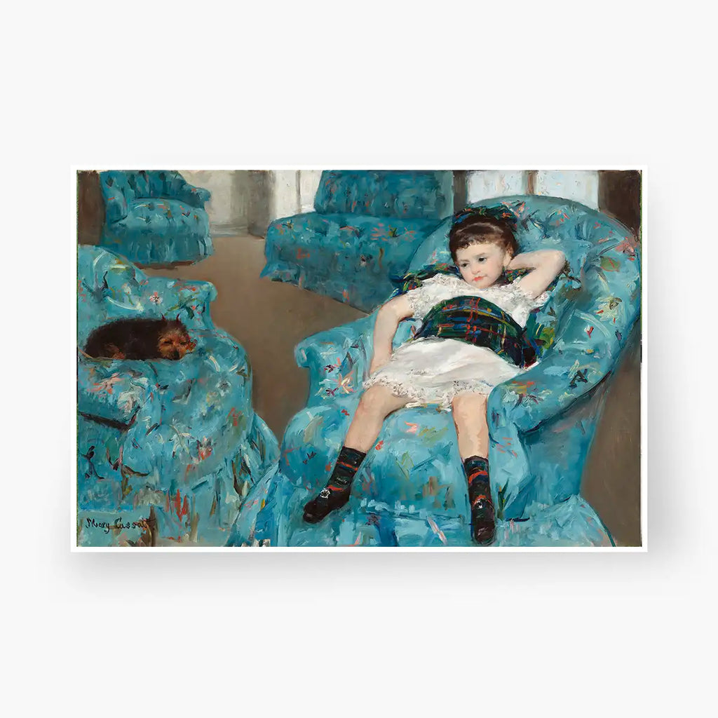 Little Girl in a Blue Armchair printable by Mary Cassatt - Printable.app