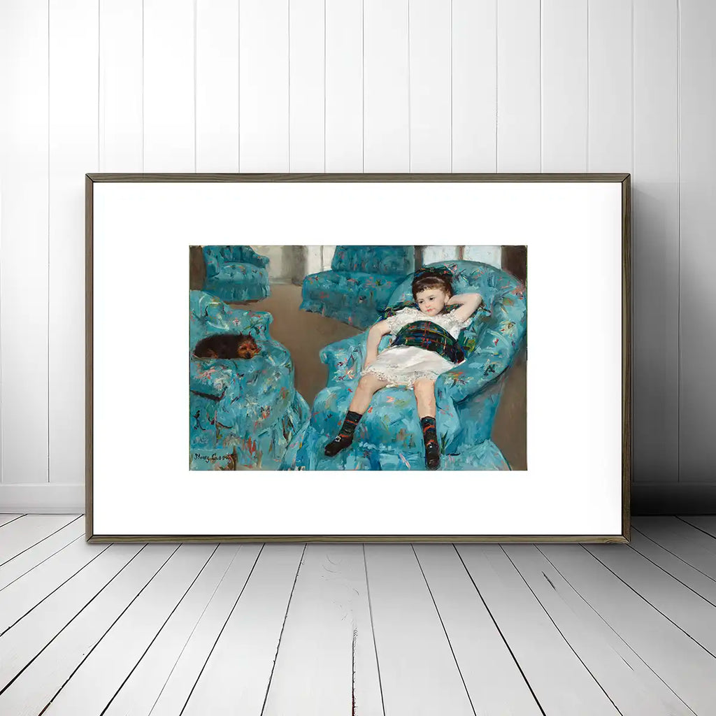 Little Girl in a Blue Armchair printable by Mary Cassatt - Printable.app