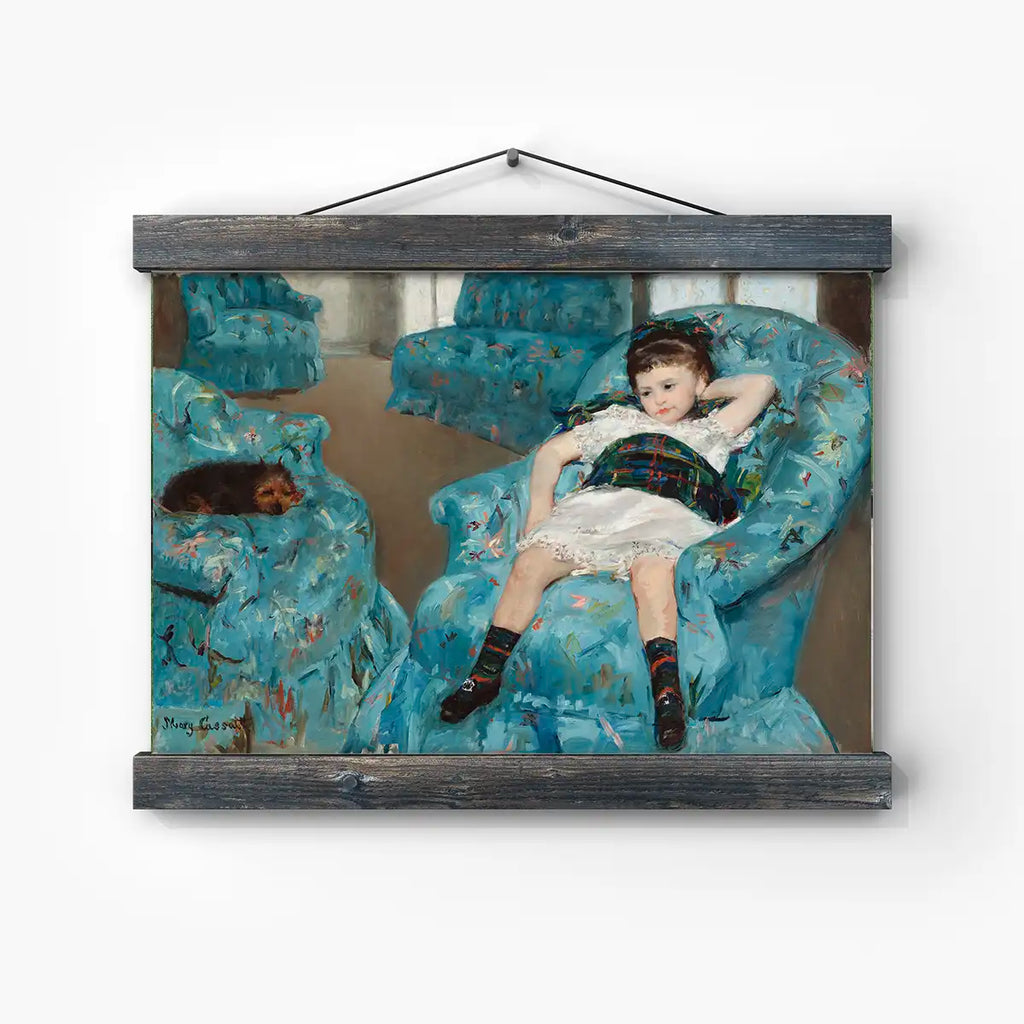 Little Girl in a Blue Armchair printable by Mary Cassatt - Printable.app