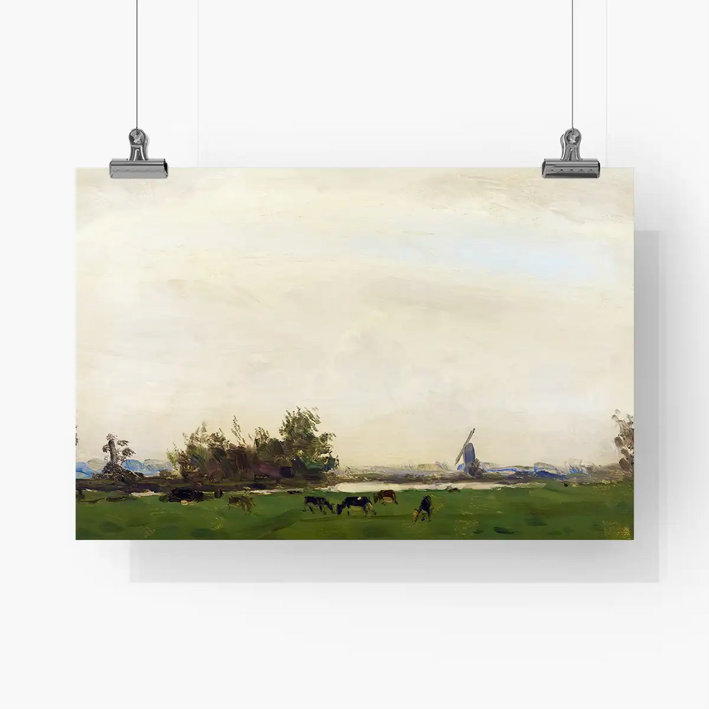 Meadow Landscape on the Spaarne printable by Gerrit Willem Dijsselhof - Printable.app