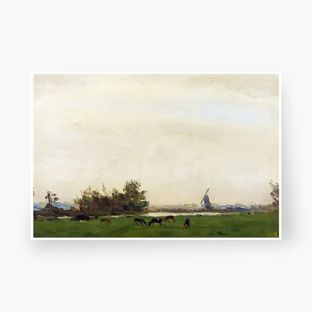 Meadow Landscape on the Spaarne printable by Gerrit Willem Dijsselhof - Printable.app