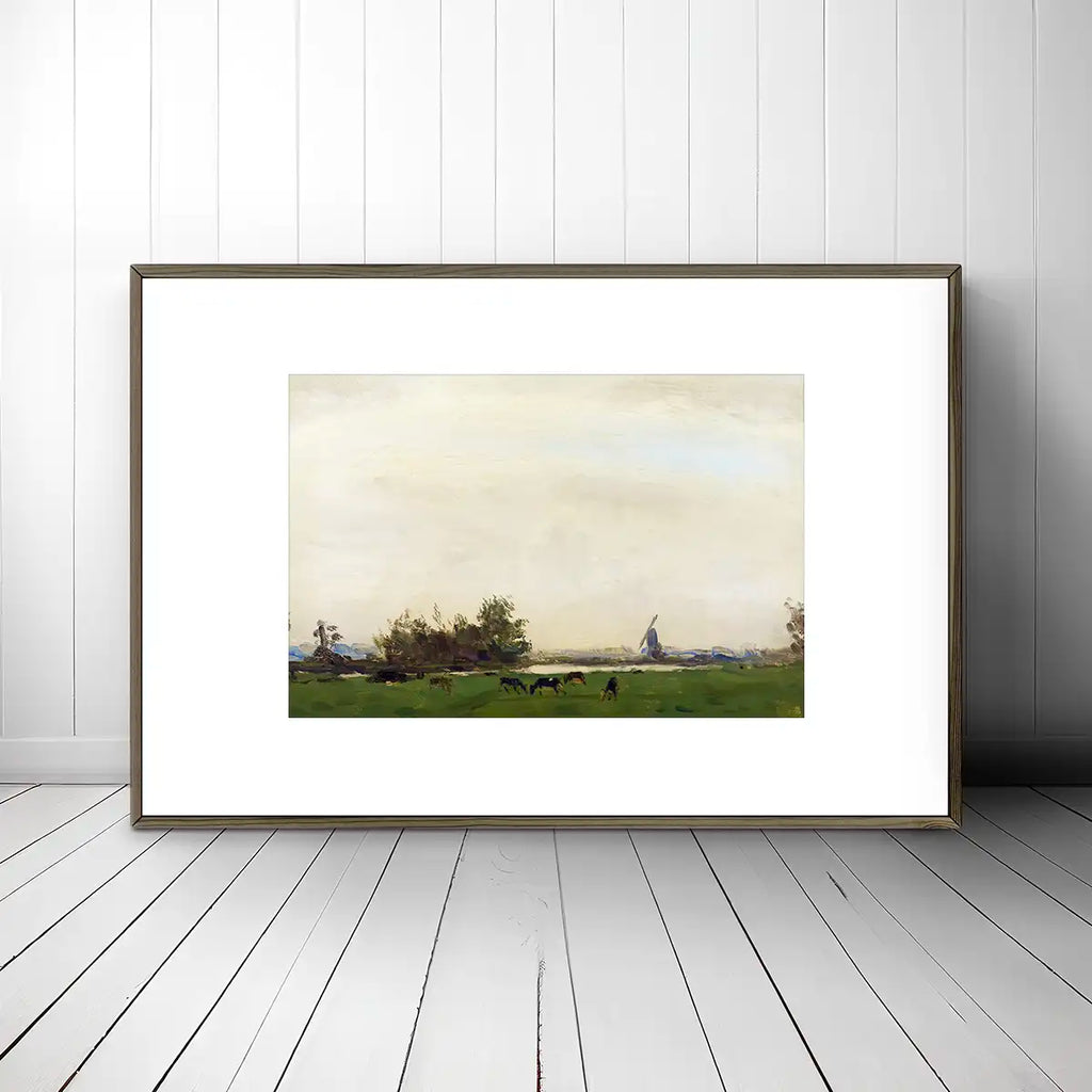 Meadow Landscape on the Spaarne printable by Gerrit Willem Dijsselhof - Printable.app