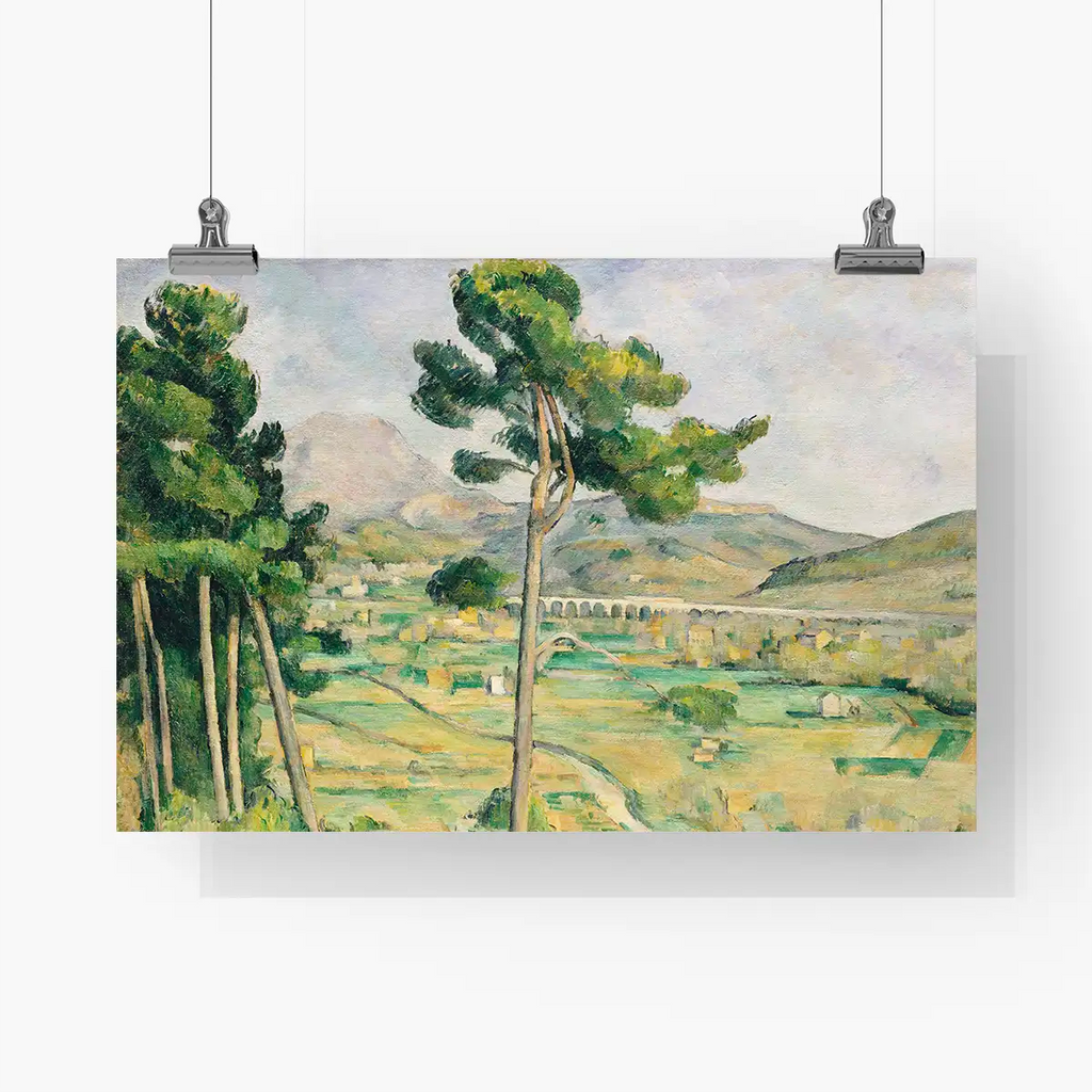 Mont Sainte-Victoire and the Viaduct of the Arc River Valley printable by Paul Cézanne - Printable.app