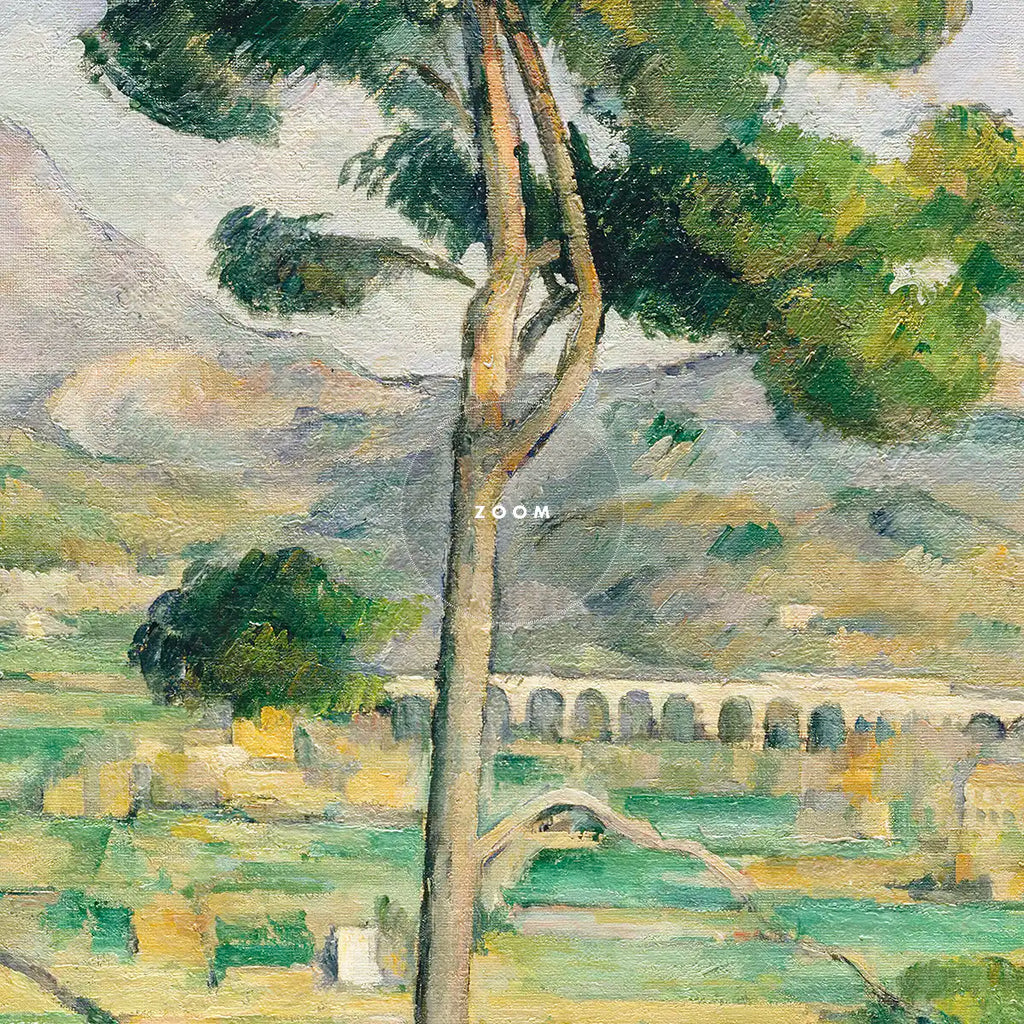 Mont Sainte-Victoire and the Viaduct of the Arc River Valley printable by Paul Cézanne - Printable.app