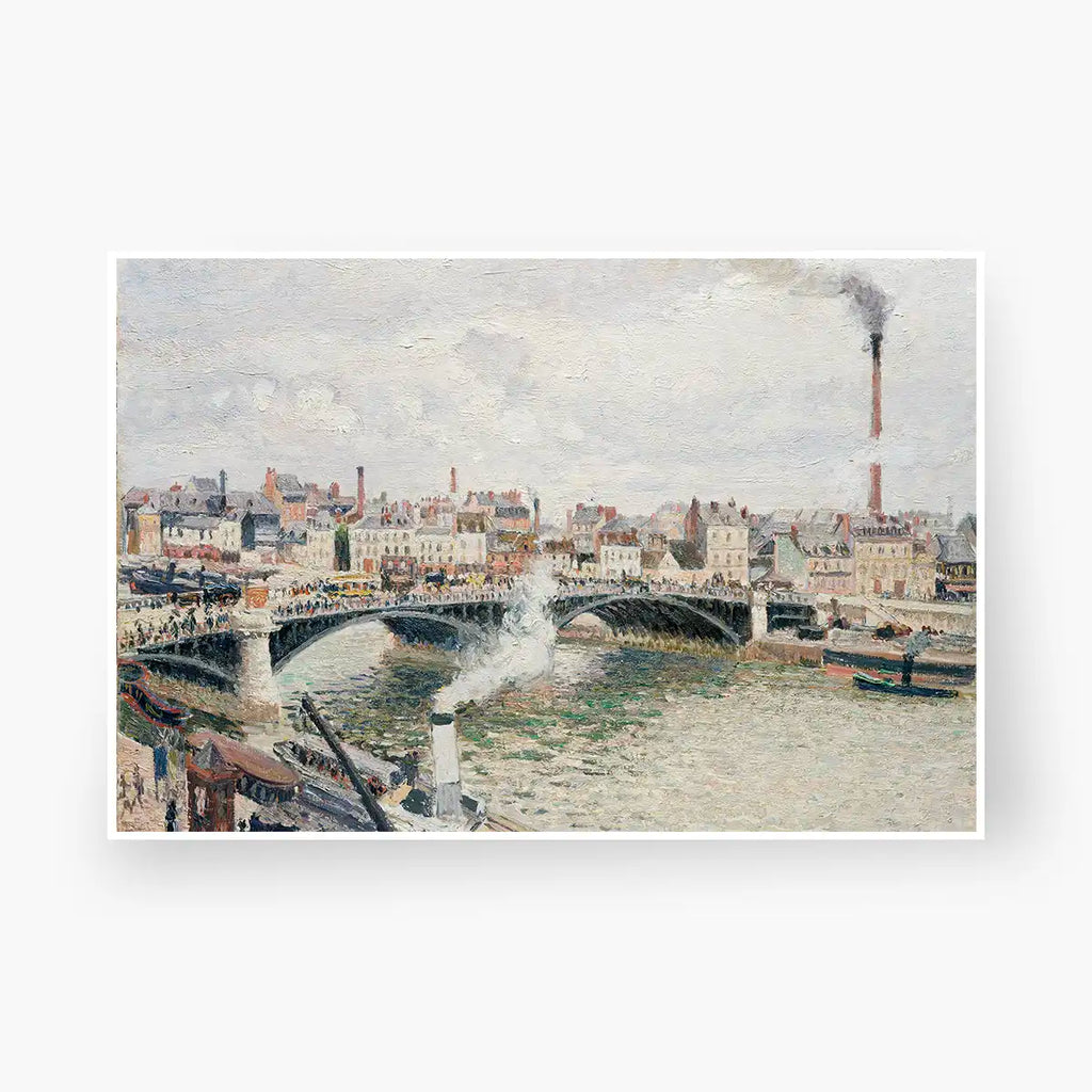 Morning, An Overcast Day, Rouen printable by Camille Pissarro - Printable.app