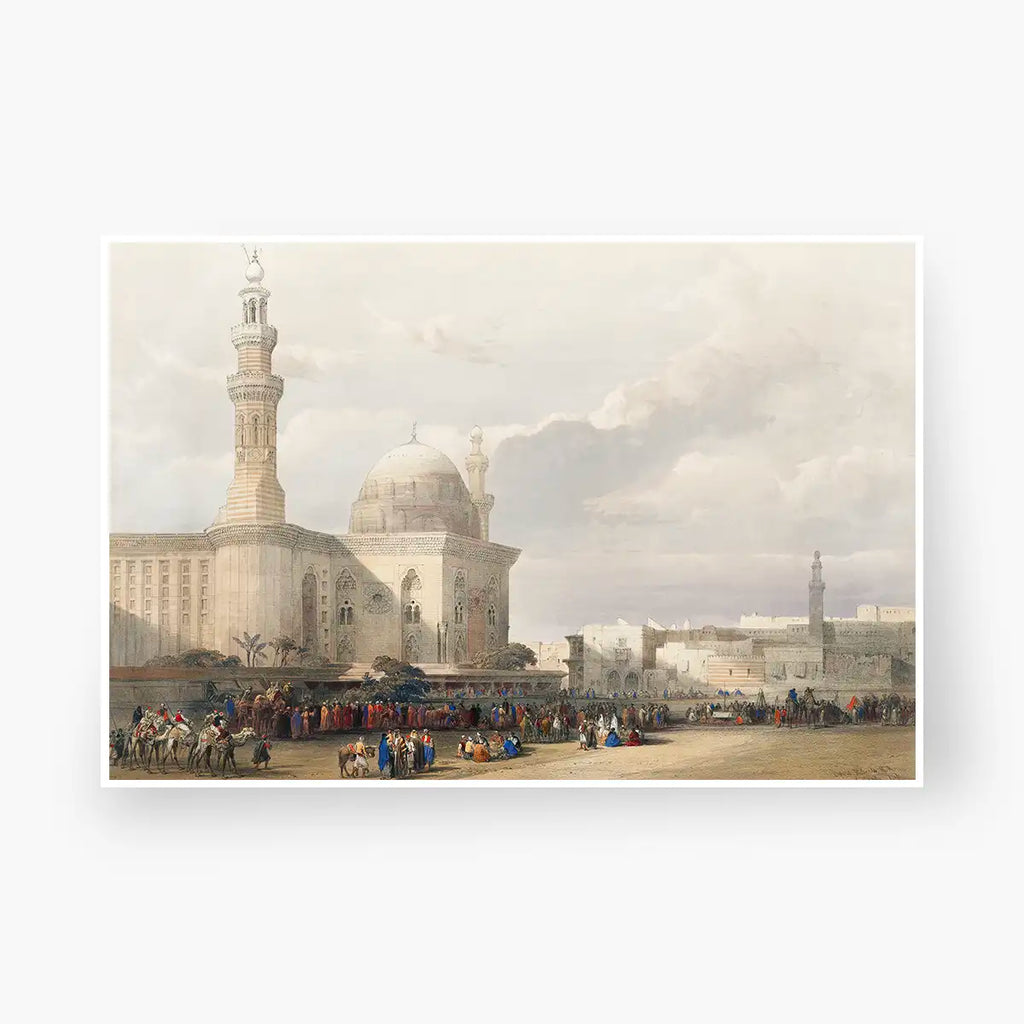 Mosque of Sultan Hassan from the Great Square of the Rumeyleh printable by David Roberts - Printable.app