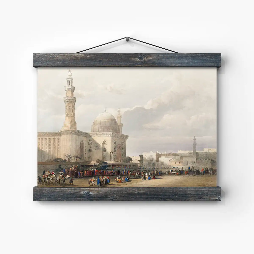 Mosque of Sultan Hassan from the Great Square of the Rumeyleh printable by David Roberts - Printable.app