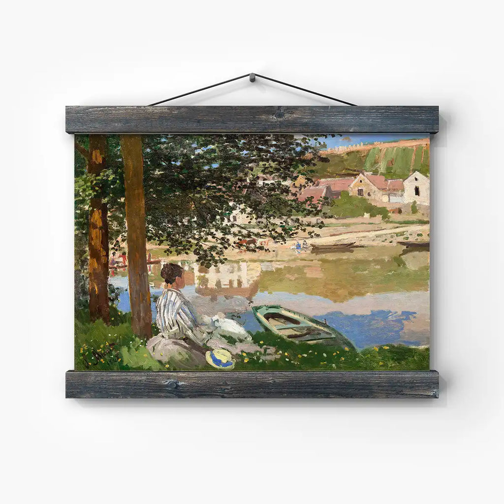 On the Bank of the Seine, Bennecourt printable by Claude Monet - Printable.app