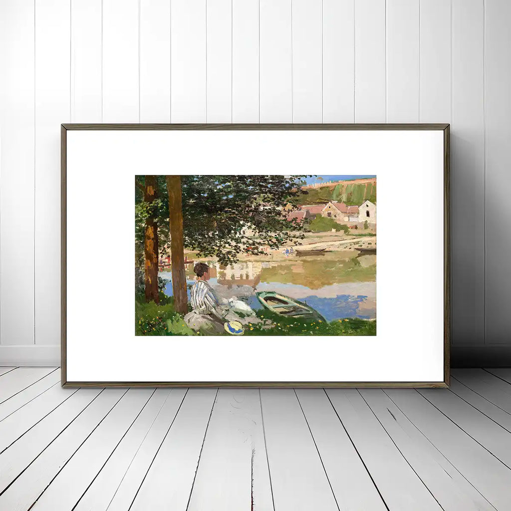 On the Bank of the Seine, Bennecourt printable by Claude Monet - Printable.app