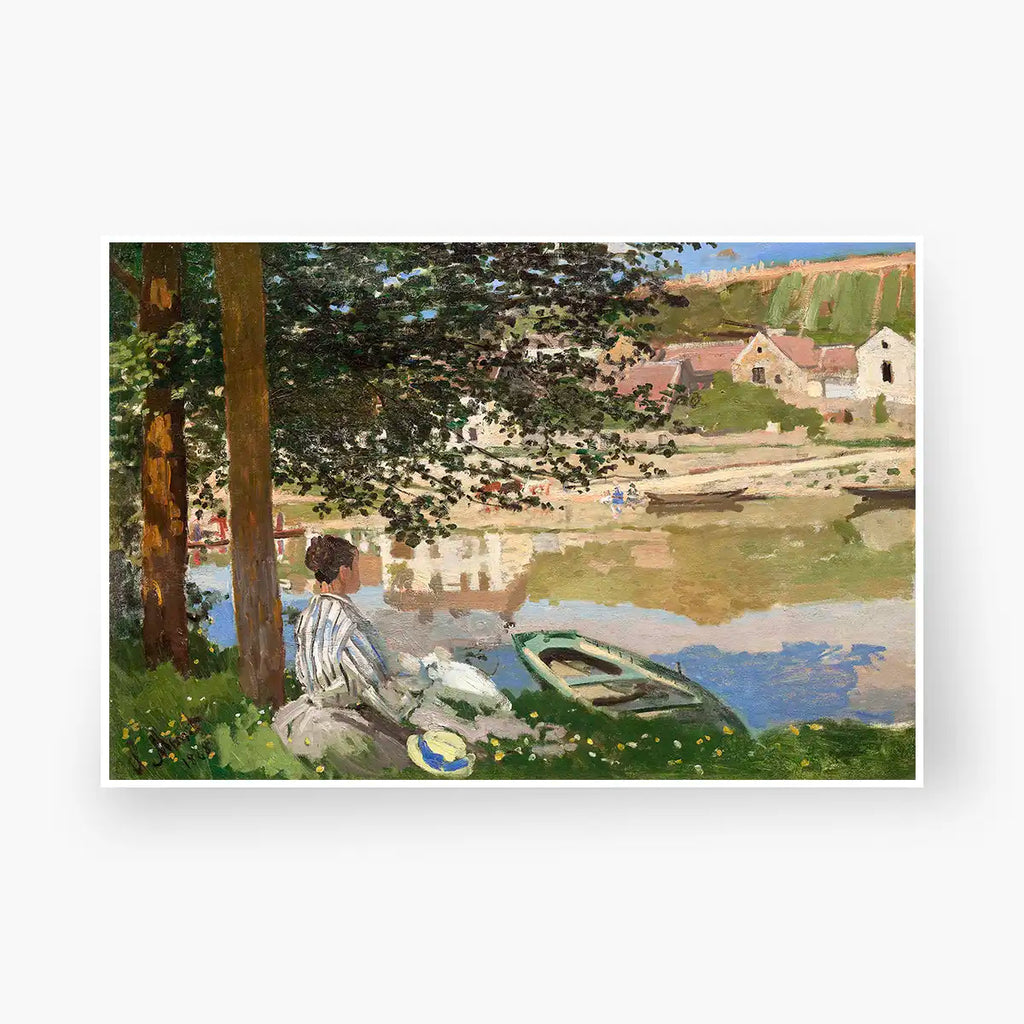 On the Bank of the Seine, Bennecourt printable by Claude Monet - Printable.app