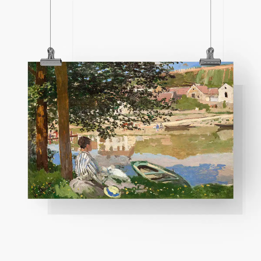 On the Bank of the Seine, Bennecourt printable by Claude Monet - Printable.app